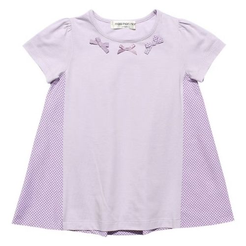 チェック柄切り替えTシャツ