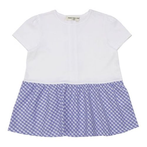 バックリボン ギンガムチェック 切替え Tシャツ