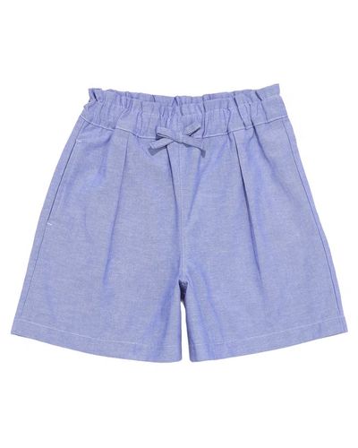 リボン付き ダンガリーショートパンツ