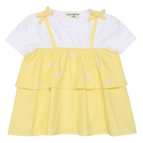 フリルキャミソール 重ね着風Tシャツ