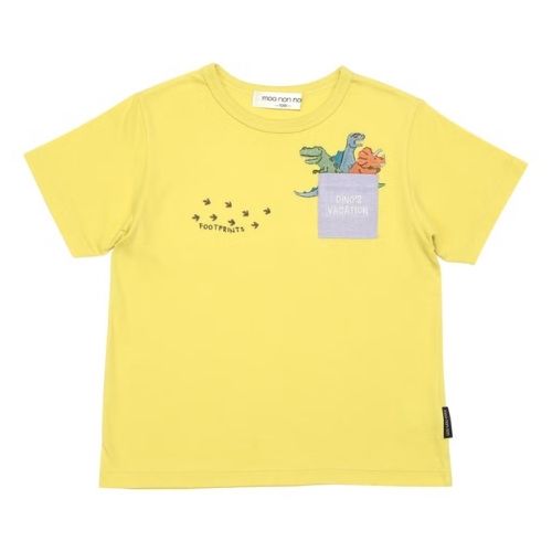 恐竜 刺繍 ポケット Tシャツ