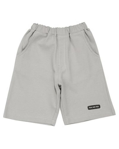 綿100％ ロゴワッペン 鹿の子ハーフパンツ