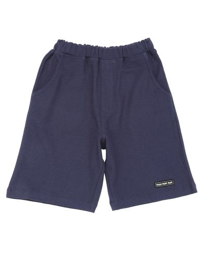 綿100％ ロゴワッペン 鹿の子ハーフパンツ