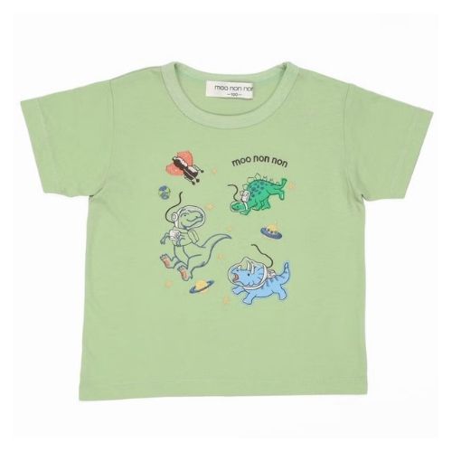 宇宙 ＆ 恐竜 綿100％ Tシャツ