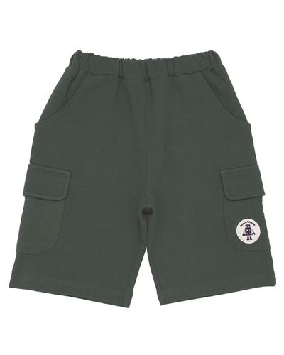 ロボットワッペンつき ストレッチハーフパンツ