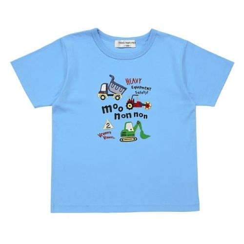 綿100％ はたらく車 ワッペン ロゴ 刺繍 Tシャツ