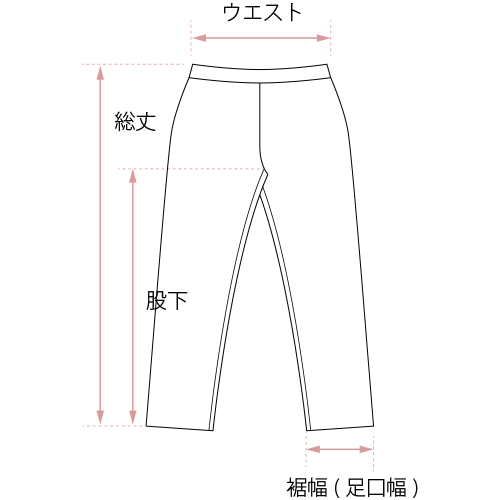 パンツの測り方