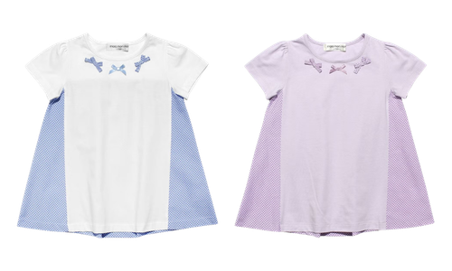 チェック柄切り替えTシャツ カラーバリエーション