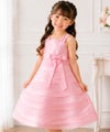 子供服 女の子 チュールタックドレス ピンク(02) モデル画像アップ