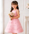子供服 女の子 チュールタックドレス ピンク(02) モデル画像1