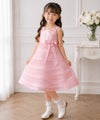 子供服 女の子 チュールタックドレス ピンク(02) モデル画像3