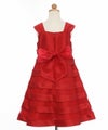 子供服 女の子 チュールタックドレス レッド(03) トルソー背面