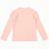 子供服 女の子 ハイネックＴシャツ 長袖 切替パフ袖 ピンク(02) 背面