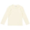 子供服 女の子 ハイネックＴシャツ 長袖 切替パフ袖 アイボリー(12) 正面