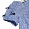 子供服 女の子 チェック柄リボン付きチュニックブラウス ネイビー(06) デザインポイント1