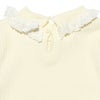 ベビー服 女の子 ベビーサイズ綿100％レース＆リボン付きタートルネックTシャツ オフホワイト(11) デザインポイント2