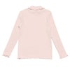 子供服 女の子 日本製綿100％リブ編みタートルネックTシャツ ピンク(02) 背面
