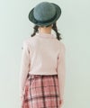 子供服 女の子 日本製綿100％リブ編みタートルネックTシャツ オフホワイト(11) モデル画像