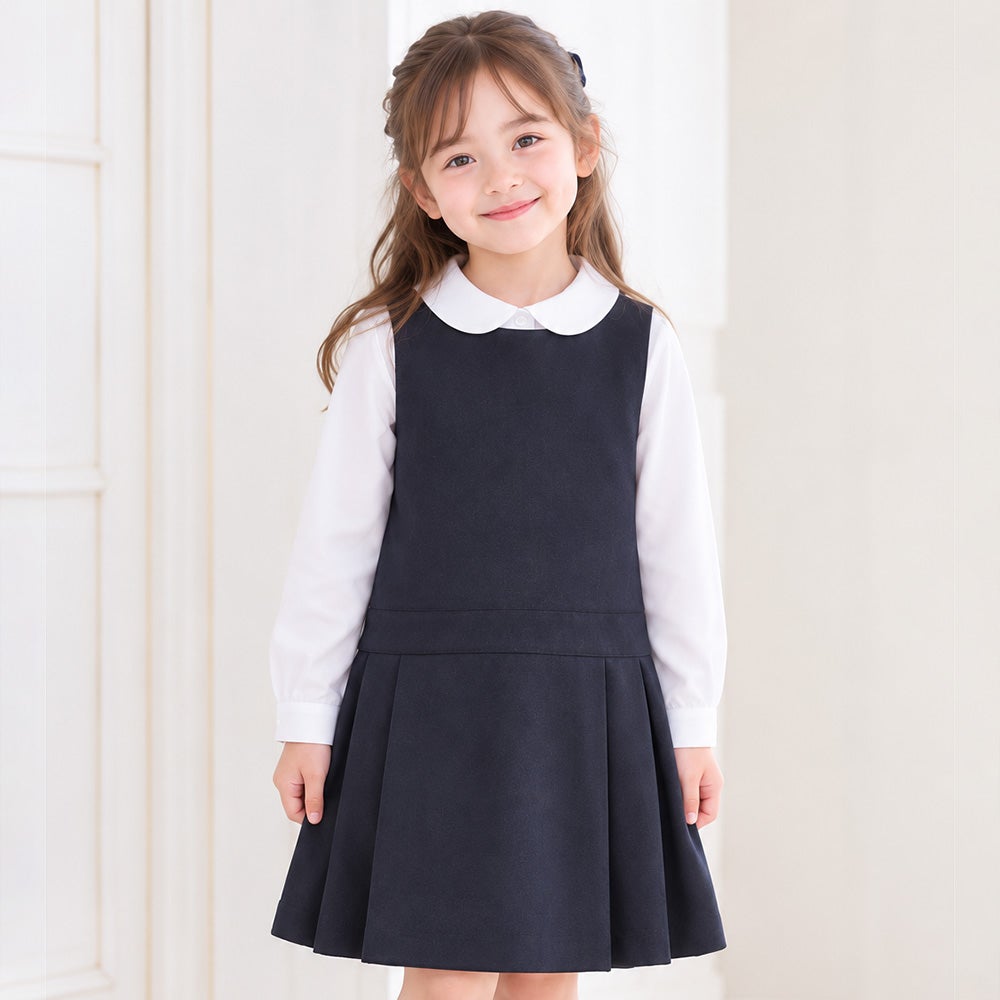 子供服 女の子 日本製ウエスト切り替えタックワンピース