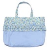 子供服 女の子 花柄フリルリボン付きトートバッグ ブルー(61) 正面