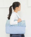 子供服 女の子 花柄フリルリボン付きトートバッグ ブルー(61) モデル画像3