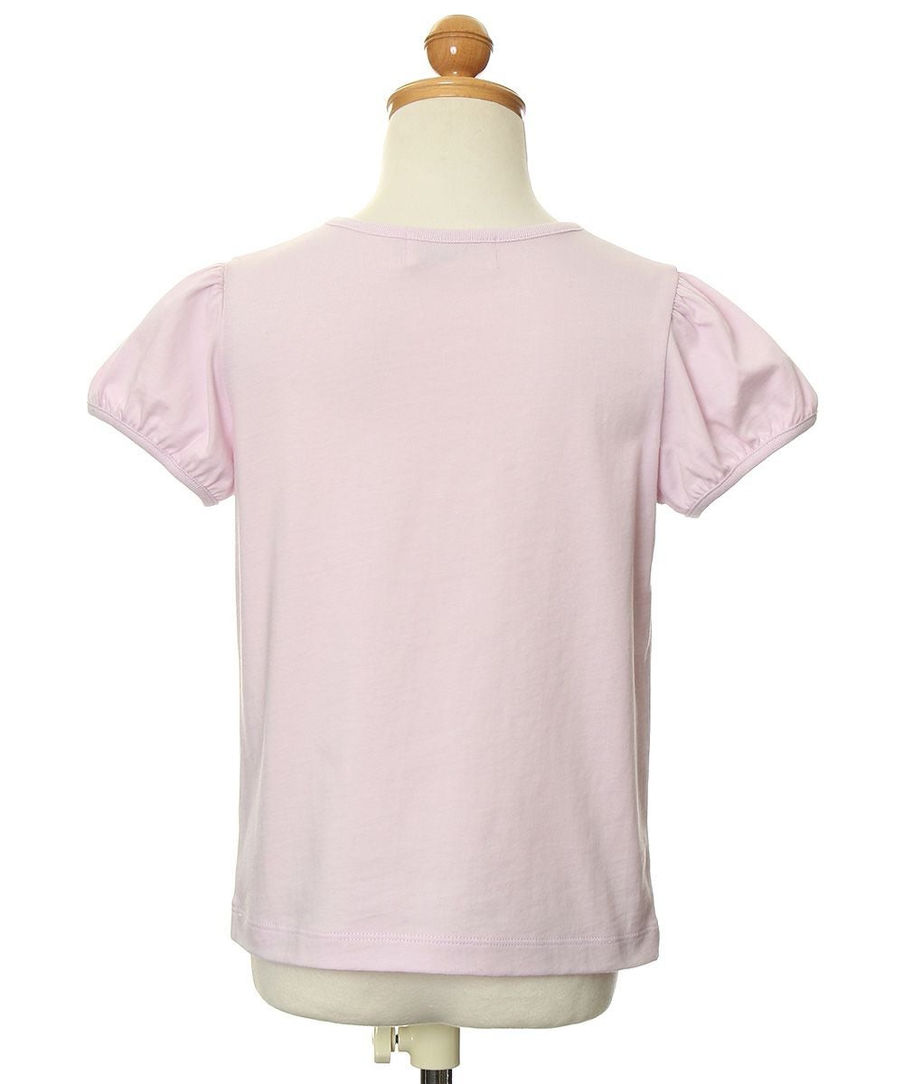 子供服 女の子 綿100％アクセサリー小物プリントTシャツ ピンク(02) トルソー背面