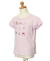 子供服 女の子 綿100％アクセサリー小物プリントTシャツ ピンク(02) トルソー斜め
