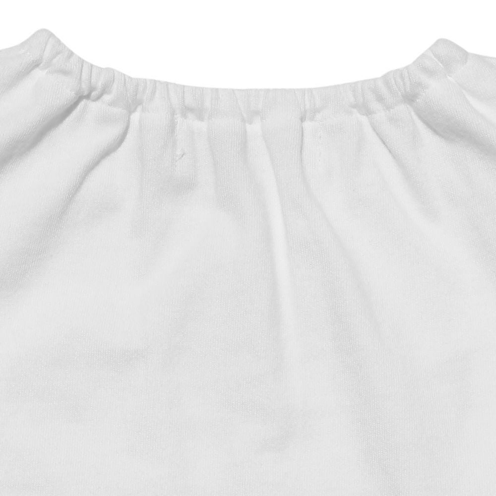 ベビー服 女の子 ベビーサイズ綿100％貝殻モチーフTシャツ オフホワイト(11) デザインポイント2