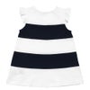子供服 女の子 綿100％ボーダー切替音符モチーフTシャツ ネイビー(06) 背面