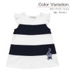 子供服 女の子 綿100％ボーダー切替音符モチーフTシャツ