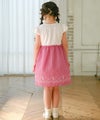 ベビー服 女の子 ストライプ柄音符プリント襟付きドッキングワンピース