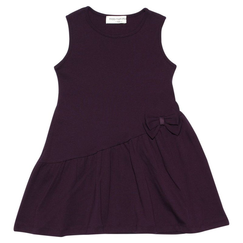 【女の子】小学生におすすめのおしゃれなプチプラ子供服　リボン付きギャザーワンピース