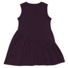 子供服 女の子 リボン付きギャザーワンピース パープル(91) 背面