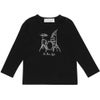 ベビー服 男の子 ベビーサイズ綿100％楽器シリーズドラムプリントTシャツ ブラック(00) 正面