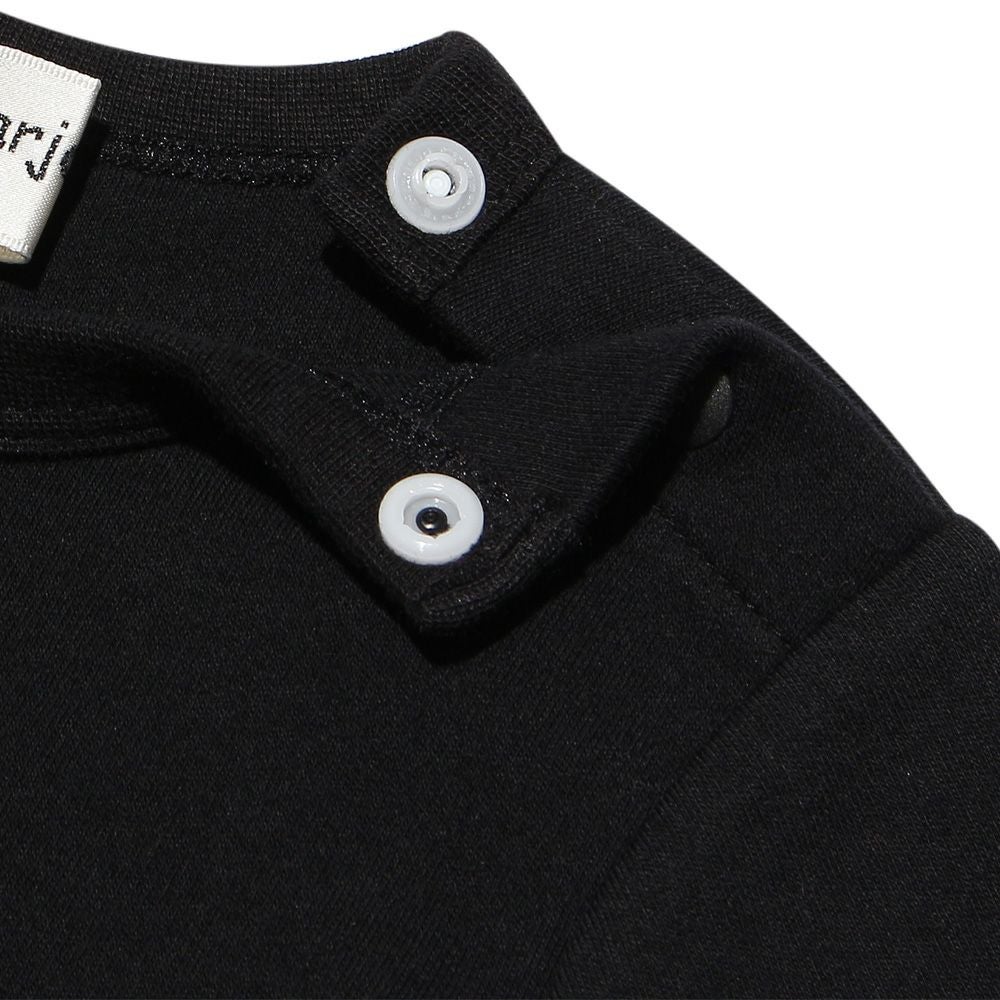 ベビー服 男の子 ベビーサイズ綿100％楽器シリーズドラムプリントTシャツ ブラック(00) デザインポイント2