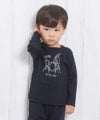 ベビー服 男の子 ベビーサイズ綿100％楽器シリーズドラムプリントTシャツ ブラック(00) モデル画像1