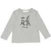 ベビー服 男の子 ベビーサイズ綿100％楽器シリーズドラムプリントTシャツ 杢ｸﾞﾚｰ(92) 正面