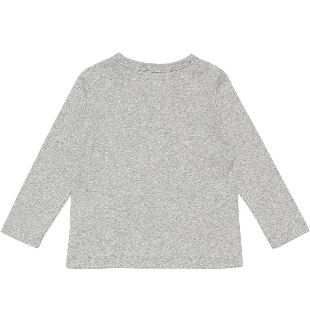 ベビー服 男の子 ベビーサイズ綿100％楽器シリーズドラムプリントTシャツ 杢ｸﾞﾚｰ(92) 背面