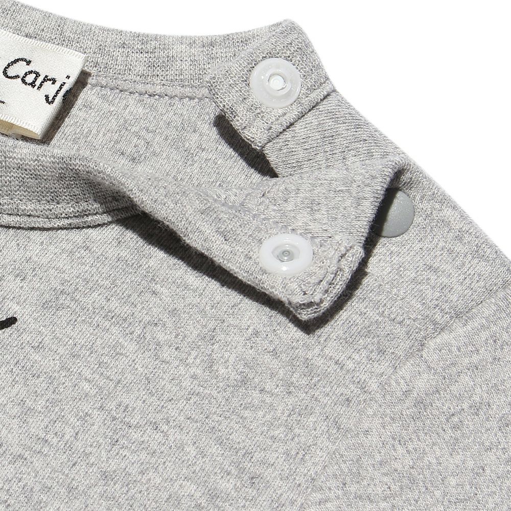 ベビー服 男の子 ベビーサイズ綿100％楽器シリーズドラムプリントTシャツ 杢ｸﾞﾚｰ(92) デザインポイント2