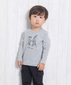 ベビー服 男の子 ベビーサイズ綿100％楽器シリーズドラムプリントTシャツ 杢ｸﾞﾚｰ(92) モデル画像2