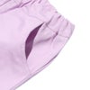 子供服 女の子 ストレッチツイル素材　リボンつき７分丈パンツ パープル(91) デザインポイント1