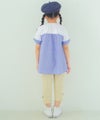 子供服 女の子 ストレッチツイル素材　リボンつき７分丈パンツ