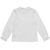 子供服 女の子 綿100％袖口フリルブラウス ホワイト(01) 背面