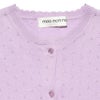 ベビー服 男の子 ベビーサイズ綿100％アイレット編みカーディガン パープル(91) デザインポイント1