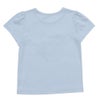 子供服 女の子 綿100％リボン付き音符＆女の子モチーフTシャツ ブルー(61) 背面