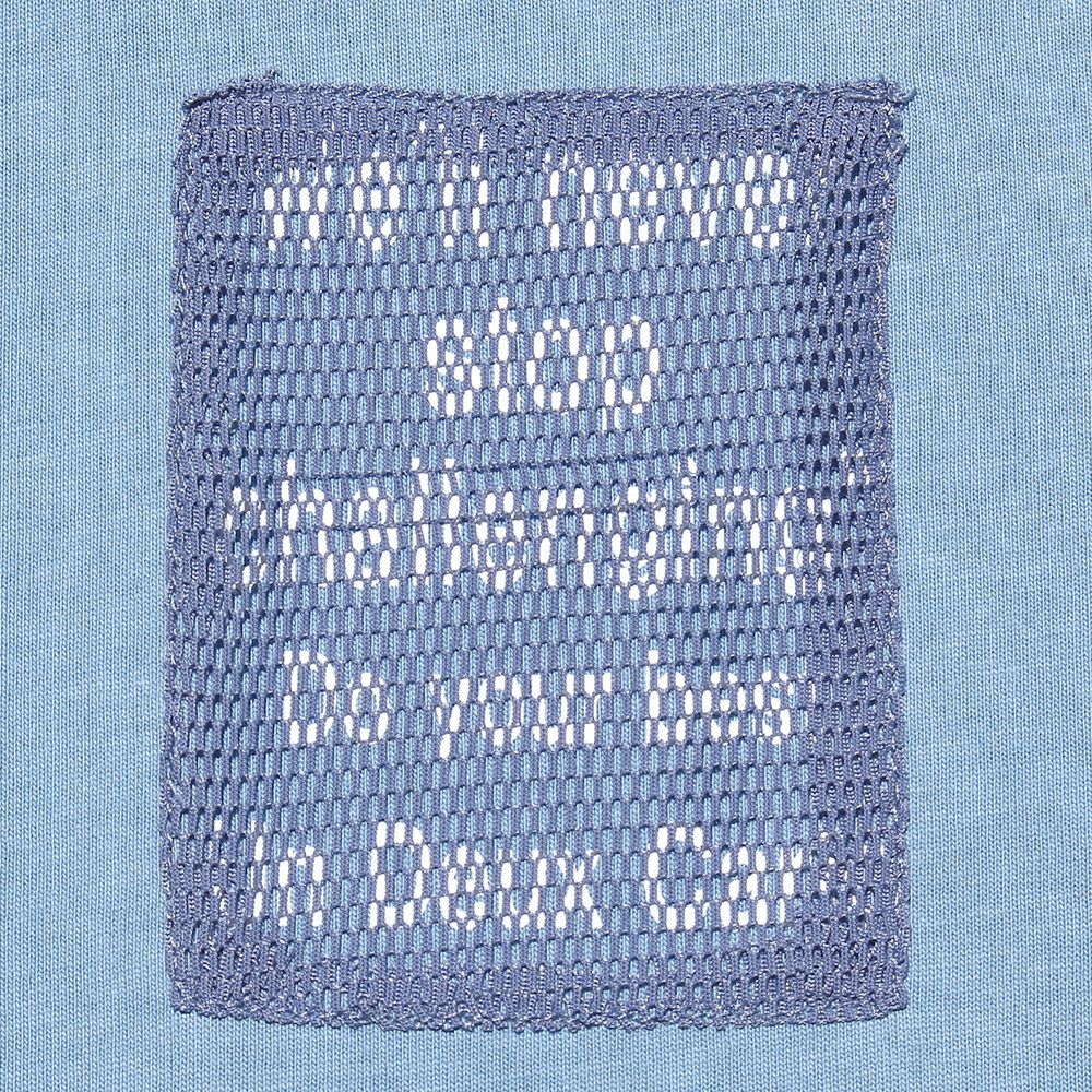 子供服 男の子 綿100％ロゴプリントビッグシルエットTシャツ ブルー(61) デザインポイント1