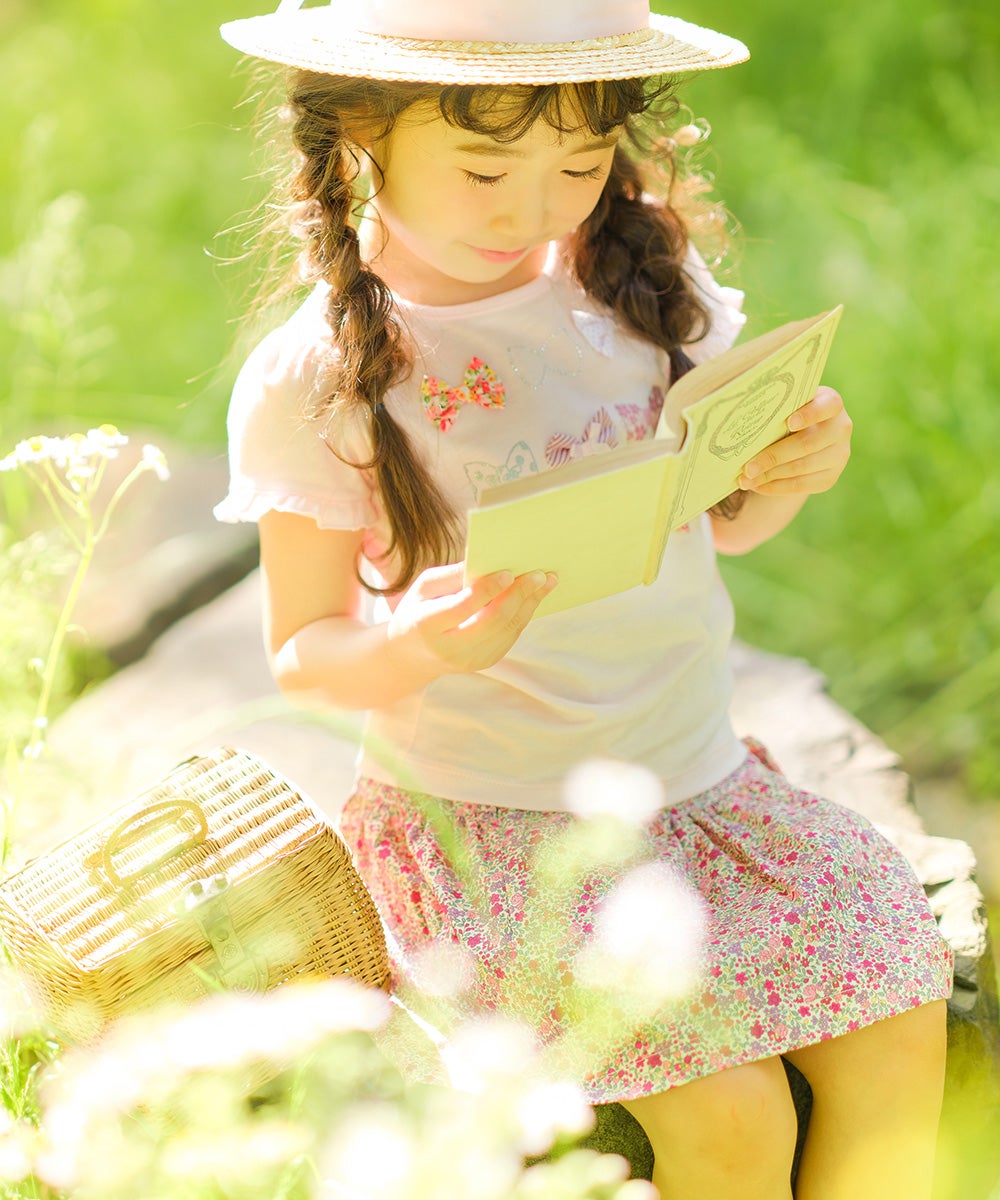 子供服 女の子 綿100％バレエプリントTシャツ