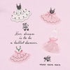 子供服 女の子 綿100％バレエプリントTシャツ