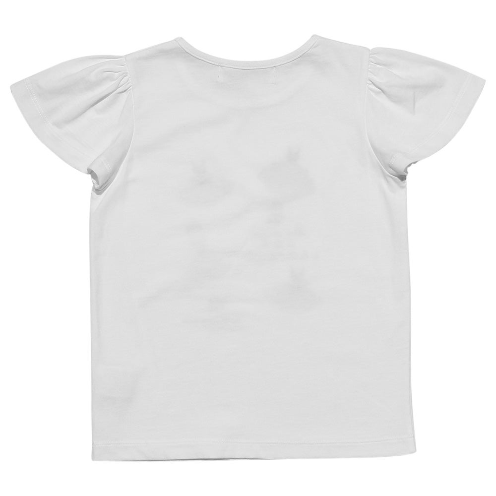 子供服 女の子 綿100％バレエプリントTシャツ