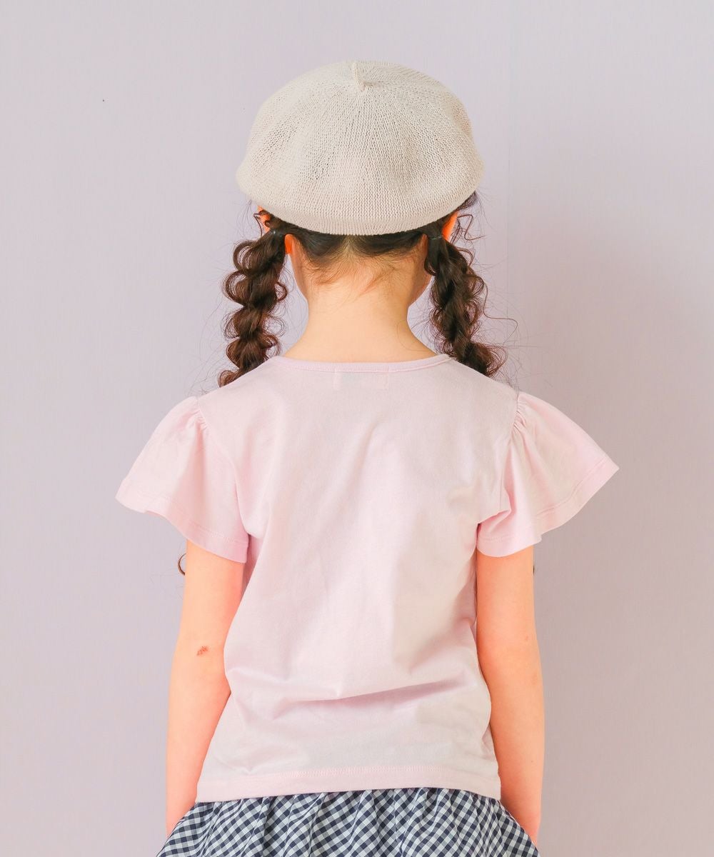 子供服 女の子 綿100％バレエプリントTシャツ ピンク(02) モデル画像3